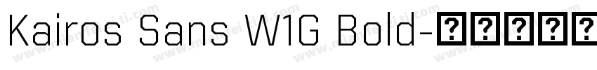 Kairos Sans W1G Bold字体转换